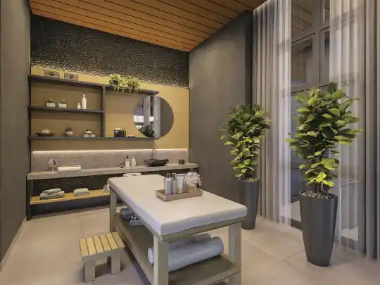 HAUTE Brooklin by Ez — Perspectiva ilustrada — Sala de massagem