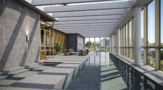PARK AVENUE Ibirapuera — Perspectiva ilustrada — Piscina coberta