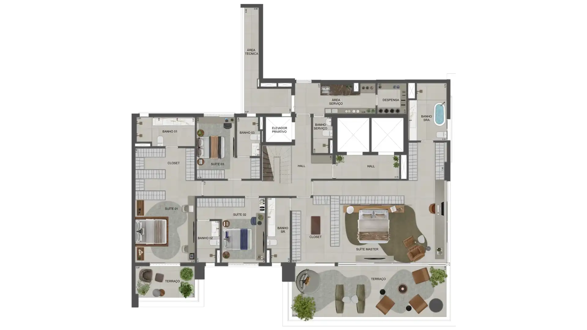 Agami Park Residences — duplex — 571 m², pavimento inferior