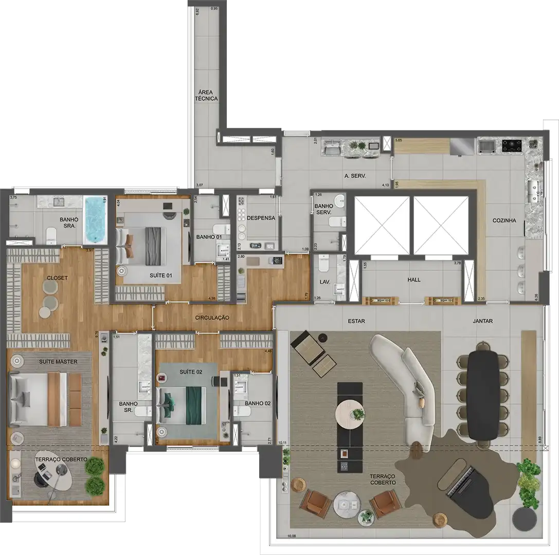 Agami Park Residences — opção — 290 m², 3 suítes