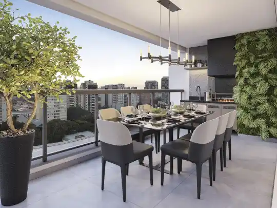 HAUTE Brooklin by Ez — 138 m² — terraço, perspectiva ilustrada