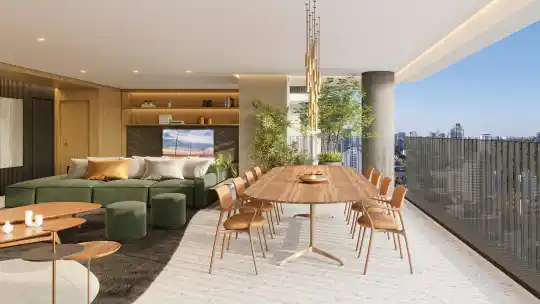 Agami Park Residences — Perspectiva ilustrada — Living — 215 m²