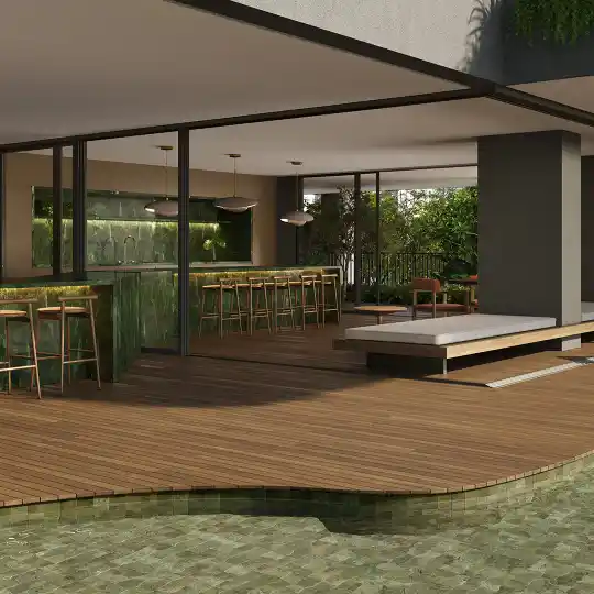 TESS Brooklin — Perspectiva ilustrada — Gourmet da piscina