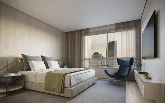PARK AVENUE Ibirapuera — 298 m² — suíte, perspectiva ilustrada