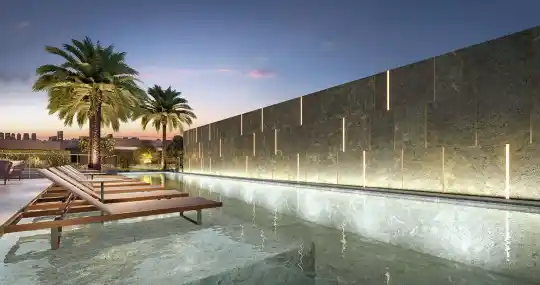 GRAND VITRALI Moema — Perspectiva ilustrada — Piscina — raia