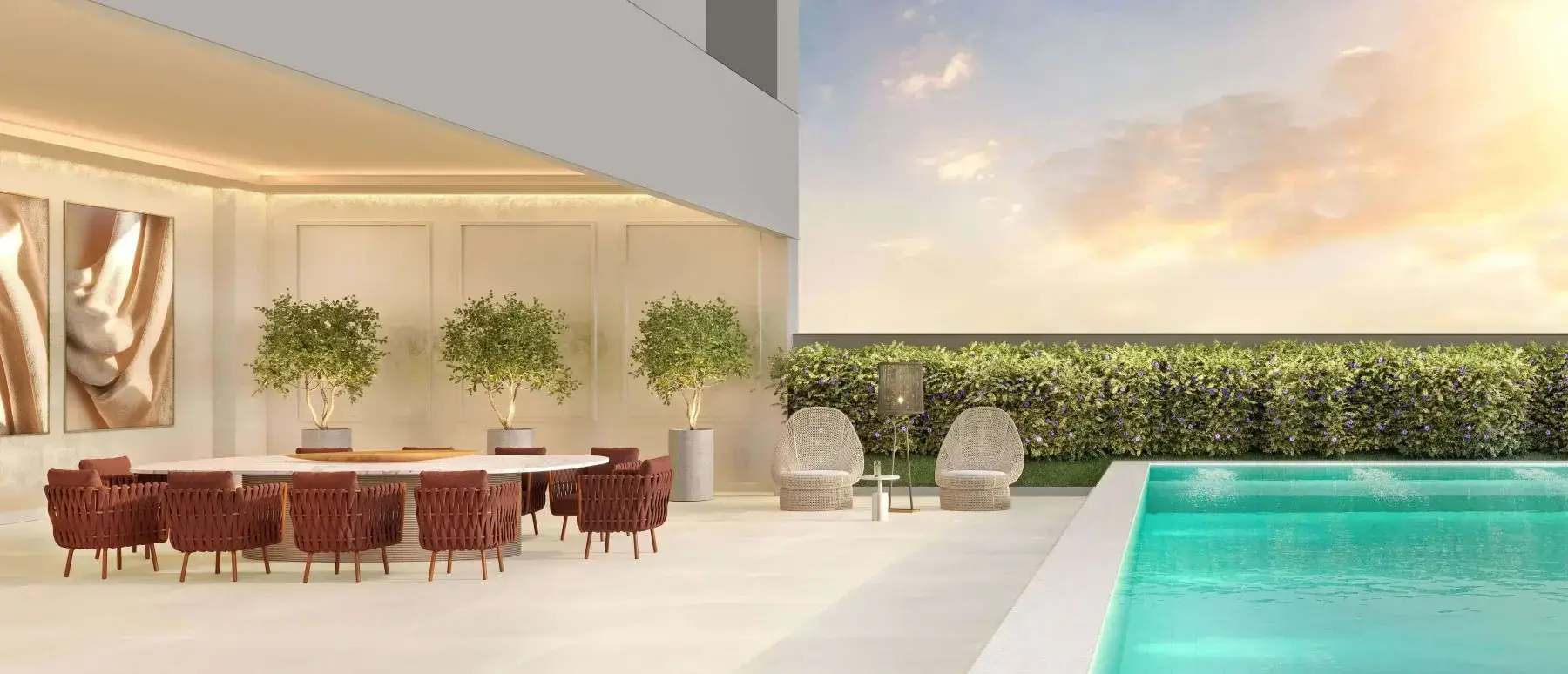 Perspectiva Ilustrada | Private Pool House Externa
